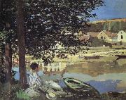 Claude Monet Au Bord de l-Eau,Bennecourt oil painting on canvas